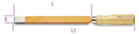 Beta schraapstaal 1717C vlak smal 150mm.