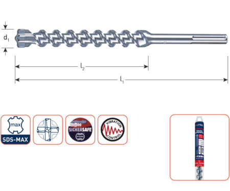 Hamerboor SDS Max 16,0x800/920