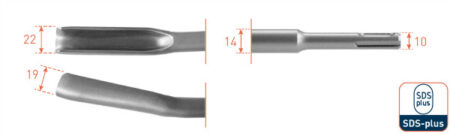 Beitel SDS+ guts 22x240mm.