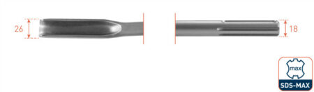 Beitel SDS max guts 26x300mm.