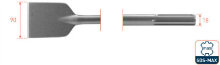 Beitel SDS max asfalt 90x400mm.