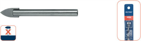 Glasboor 12.0 mm. met HM snijkant