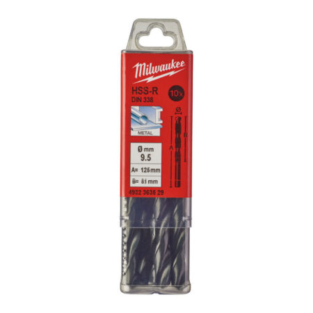 Milwaukee HSS-R DIN 338 boor 9.5x125mm.