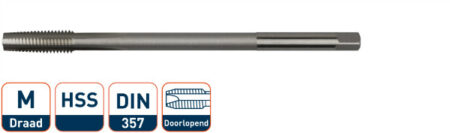 HSS machinetap DIN 357 M-6 extra lang