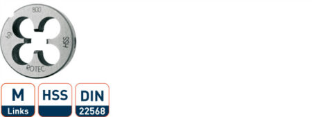HSS Ronde snijplaat DIN 223 M8 links