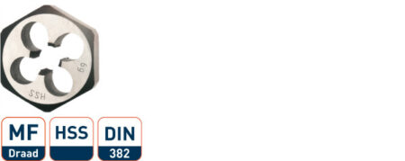 HSS Zeskant snijmoer DIN382 M10x1.25