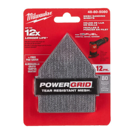 Milwaukee P120 mesh schuurpapier (vpe12)