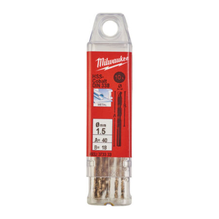 Milwaukee HSS-Co DIN 338 boor 1,5x40mm.