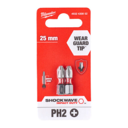 Milwaukee bits PH 2x25mm (2stk)