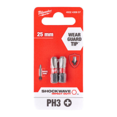 Milwaukee Shockwave bits PH 3x25mm