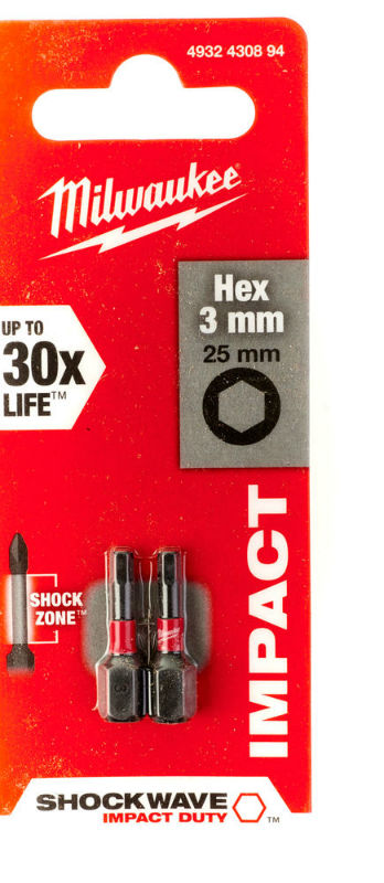 Milwaukee Shockwave bit BZK 3x25mm