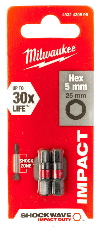 Milwaukee Shockwave bit BZK 5x25mm