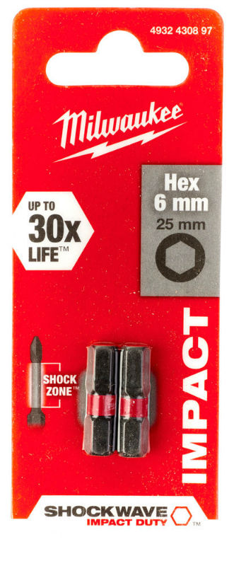 Milwaukee Shockwave bit BZK 6x25mm