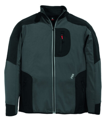 FHB jersey fleece jack antr/zwart mt.L