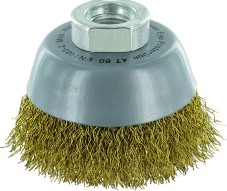 Komborstel M14 R60x0,30 gegolfd messing