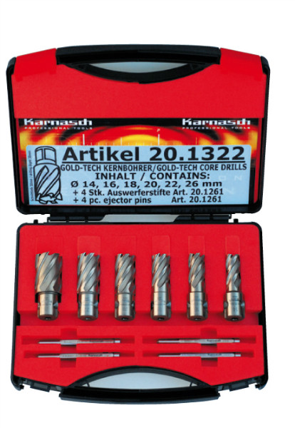 10 dlg. cassette kernboor Gold-line 30mm