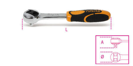 Beta omschakelbare ratel 900/55 1/4"