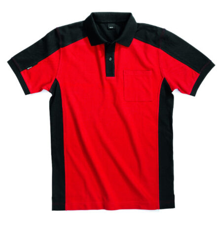 FHB polo shirt rood-zwart mt.XS