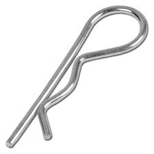 Borgclip enkel geel 7,0mm. as 28-45mm.