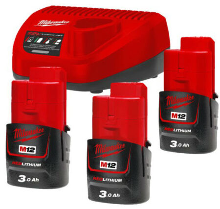 Milwaukee accupack 3x M12 3.0Ah +