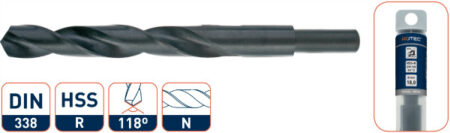 Spiraalboor HSS DIN 338N 16.0 mm. Kolf13