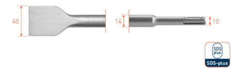 Beitel SDS+ spade 40x250mm.