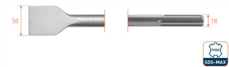 Beitel SDS max spade 50x360mm.