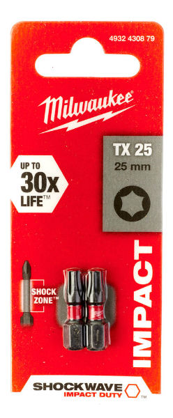Milwaukee bit Tx. 25x25mm (2stk)