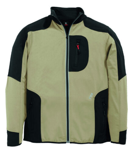 FHB jersey fleece jack beige/zwart mt2XL