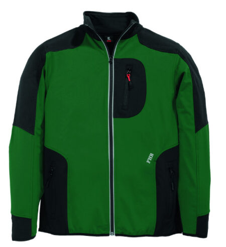 FHB jersey fleece jack groen/zwart mt.L
