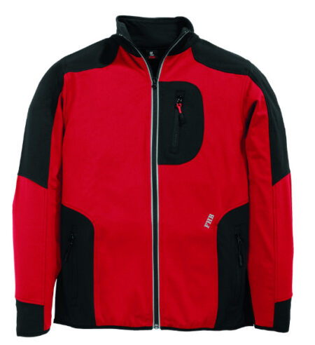 FHB jersey fleece jack rood/zwart mt.3XL
