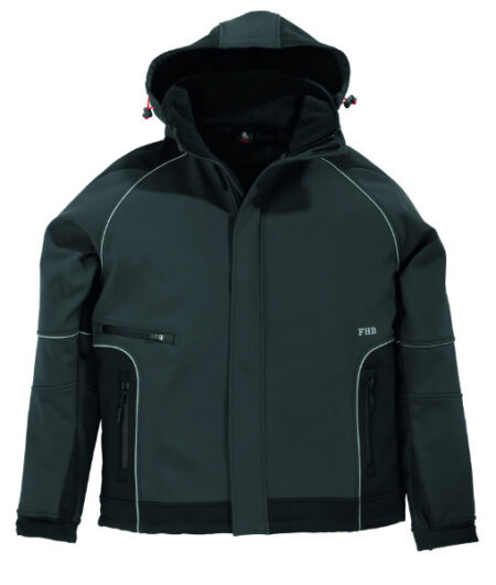 FHB Softshell jack Antrachiet-zwart Mt.L