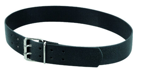 Lederen riem 2 pins 40mm.zwart L 95