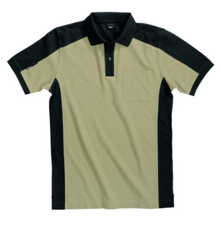 FHB polo shirt beige-zwart mt.L