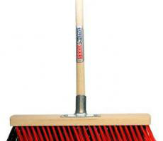 X-bezem buiten rood/zwart compleet