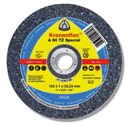 Doorslijp metaal 125x1x22 A60EX vlak