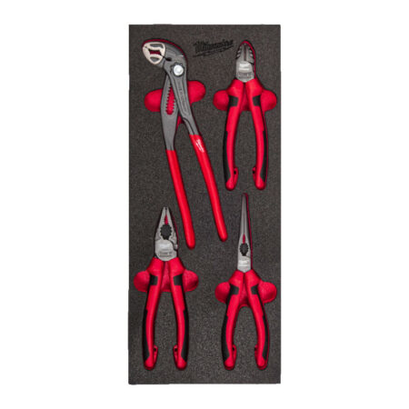 Milwaukee Foam inlay 4-dlg tangenset SS