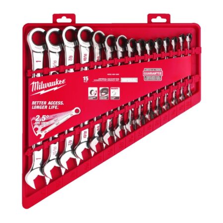 Milwaukee 15-dlg ringsteekratelsleutel