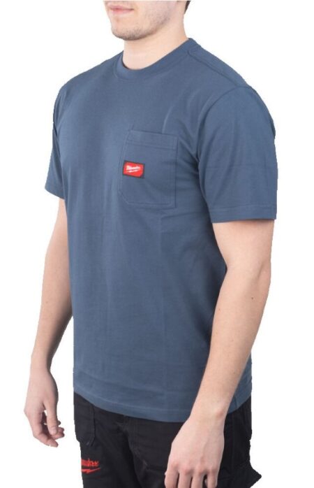 Milwaukee WTSS T-shirt KM blauw Mt.M