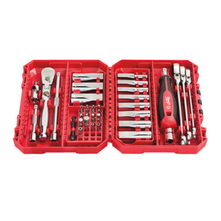 Milwaukee 42 dlg 1/4"ratelset inclusief