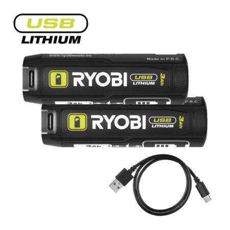 Ryob USB Lithium 4V 3.0Ah (2 stuks)