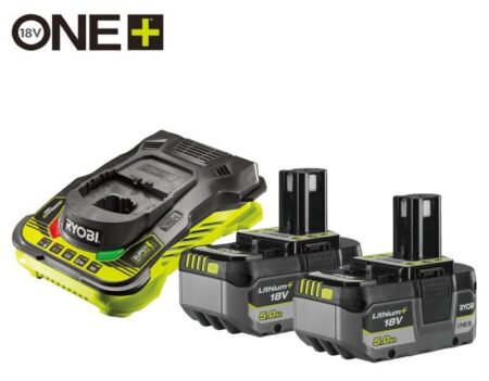 Ryobi One+ 2x 18V 5,0Ah + snellader