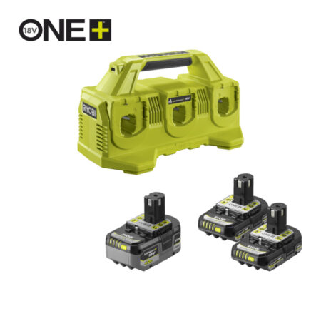 Ryobi One+ 2x 18V 2,0Ah +1x 4Ah +6 lader
