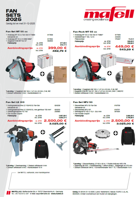 Mafell aanbiedingen dec 2025